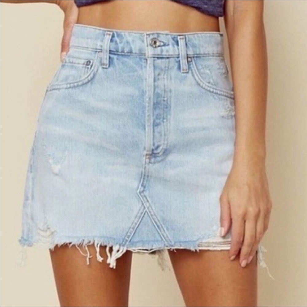 Agolde Vintage Denim Mini Skirt